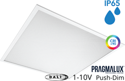 Pragmalux LED Paneel 60x60cm Sigma G2 IP65 CRI>90 26-37W 5000K-6500K 2-CCT 3700-5300lm UGR<19 +Universele Driver (DALI2, 1-10V, Push-dim) (4x14W/4X18W)