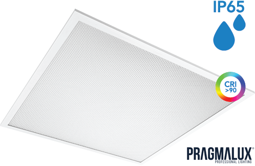 Pragmalux LED Paneel 60x60cm Sigma G2 IP65 CRI>90 26-37W 5000K-6500K 2-CCT 3700-5300lm UGR<19 +Driver (4x14W/4X18W)
