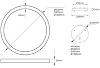 Pragmalux LED Pendelarmatuur Circo Ø600mm Prisma direct/indirect 28-56W 2650-5600lm 3CCT 3000-3500-4000K  CRI90 UGR<19 Wit - DALI+ pendelset 3m-6