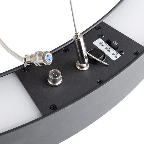 Pragmalux LED Pendelarmatuur Circo Ø900mm Prisma direct/indirect 56-84W 5300-8400lm 3CCT 3000-3500-4000K  CRI90 UGR<19 Zwart - DALI+ pendelset 3m-4