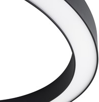 Pragmalux LED Pendelarmatuur Circo Ø1200mm Prisma direct/indirect 56-112W 5300-11200lm 3CCT 3000-3500-4000K  CRI90 UGR<19 Zwart - DALI+ pendelset 3m-3