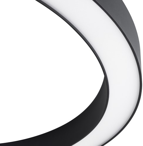 Pragmalux LED Pendelarmatuur Circo Ø600mm Prisma direct/indirect 28-56W 2650-5600lm 3CCT 3000-3500-4000K  CRI90 UGR<19 Zwart - DALI+ pendelset 3m-3