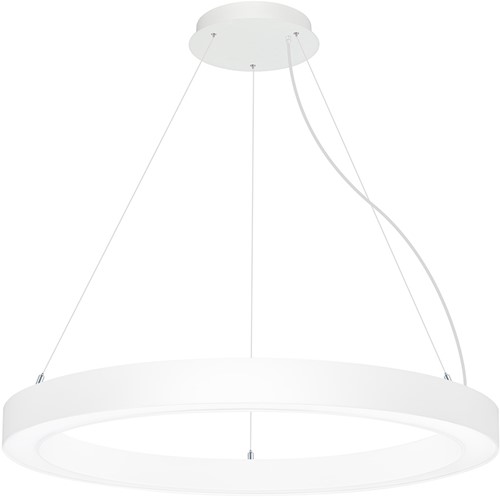 Pragmalux LED Pendelarmatuur Circo Ø600mm Prisma direct/indirect 28-56W 2650-5600lm 3CCT 3000-3500-4000K  CRI90 UGR<19 Wit - DALI+ pendelset 3m-1