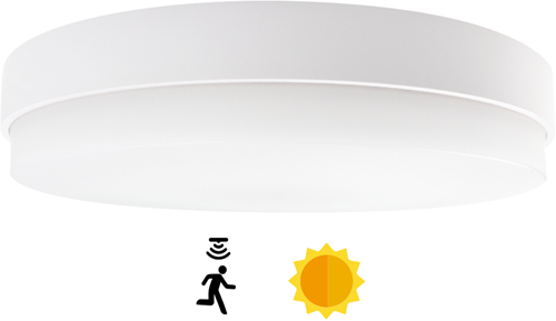 Pragmalux LED Plafonniere / Wandarmatuur Dura-S Wit 270 IP64 IK10 4-9W 450-1100lm 3000K-3500K-4000K 3-CCT + daglichtsensor