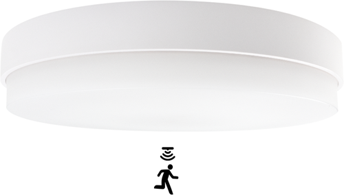 Pragmalux LED Plafonniere / Wandarmatuur Dura-M Wit 340 IP64 IK10 8-18W 750-2075lm 2200K-2700K 2-CCT + bewegingssensor