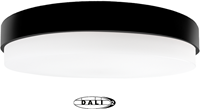Pragmalux LED Plafonniere / Wandarmatuur Dura-M Zwart 340 IP64 IK10 8-18W 950-2300lm 3000K-3500K-4000K 3-CCT + dali
