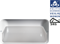 Pragmalux LED Portiek Port-S Halve Afscherming Frame Wit RAL9003