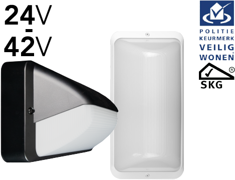 Pragmalux LED Portiek Port-S PKVW IP66 IK10 24-42V AC/DC 2,75-5W 275-600lm 2700K-4000K 3-CCT
