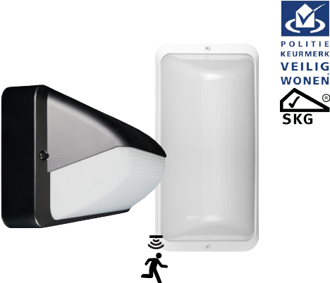 Pragmalux LED Portiek Port-S PKVW IP66 IK10 2,75-5W 275-600lm 2700K-4000K 3-CCT + bewegingssensor