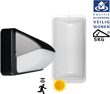 Pragmalux LED Portiek Port-S PKVW IP66 IK10 2,75-5W 275-600lm 2700K-4000K 3-CCT + daglichtsensor