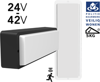 Pragmalux LED Portiek Port-M PKVW IP66 IK10 24-42V AC/DC 2,75-5W 295-570lm 2700K-4000K 3-CCT + bewegingssensor