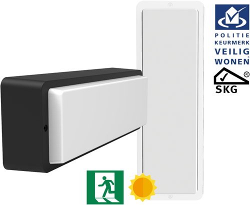 Pragmalux LED Portiek Port-M PKVW IP66 IK10 2,75-5W 295-570lm 3000K-4000K 2-CCT + daglichtsensor & noodmodule 1H autotest Excl. Frame