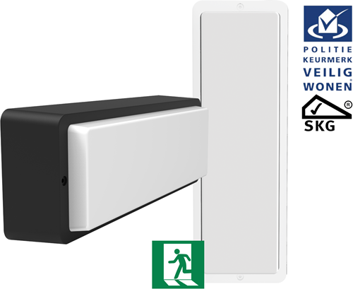 Pragmalux LED Portiek Port-M PKVW IP66 IK10 2,75-5W 295-570lm 3000K-4000K 2-CCT + noodmodule 1H autotest Excl. Frame