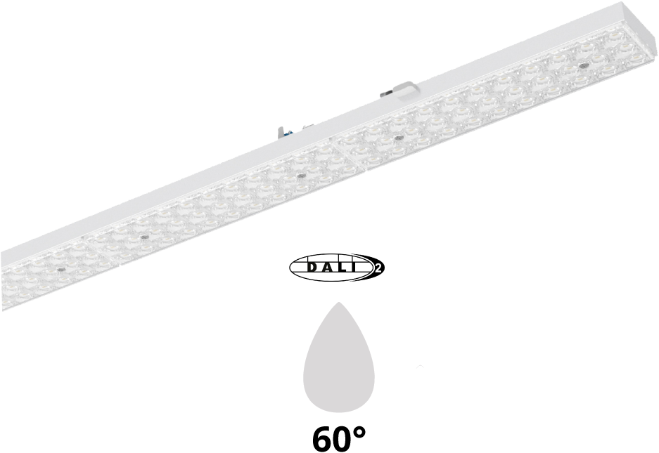 Pragmalux PRX-Line UO LED-modul – hvid 2039mm 110W maks 17500lm 4000K 60D DALI