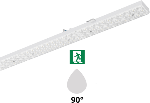 Pragmalux PRX-Line UO LED module 2039mm dipswitch 115-83W 17000-13000lm 3000K 90D noodverlichting 3h 600lm