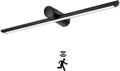 Pragmalux LED Spiegelarmatuur Spigo IP44 IK10 600mm 4-6,5W 300-550lm 2700K-3000K-4000K 3-CCT zwart RAL9011 + aanwezigheidssensor-1