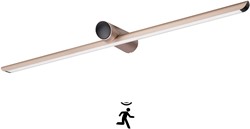 Pragmalux LED Spiegelarmatuur Spigo IP44 IK10 900mm 5-8,5W 450-815lm 2700K-3000K-4000K 3-CCT licht champagne goud RAL1015 + aanwezigheidssensor