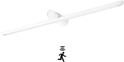 Pragmalux LED Spiegelarmatuur Spigo IP44 IK10 900mm 5-8,5W 480-870lm 2700K-3000K-4000K 3-CCT wit RAL9003 + aanwezigheidssensor-1