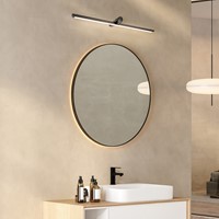 Pragmalux LED Spiegelarmatuur Spigo IP44 IK10 600mm 4-6,5W 300-550lm 2700K-3000K-4000K 3-CCT zwart RAL9011 + aanwezigheidssensor-5