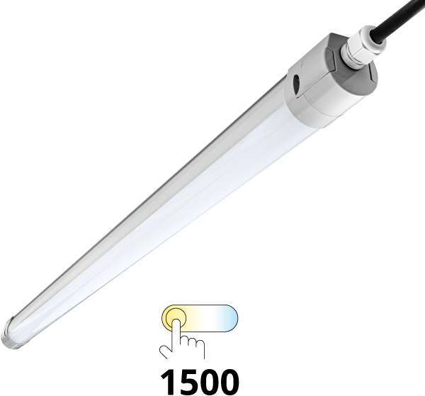 LED TL Waterdicht Armatuur Essence Slim IP65 30W 3000K-6000K 3300-3750lm Doorvoerbedrading (1x58W) | Pragmalux