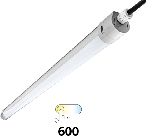Pragmalux LED TL Waterdicht Armatuur Essence Slim IP65 60cm 19W 3000K-6000K 2000-2200lm 3x1,5mm Doorvoerbedrading (2x18W)