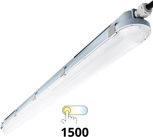 Pragmalux LED TL Waterdicht Armatuur Hermes IP66 150cm 30-53W 3000K-6000K 3-CCT 4150-7700lm 5x2,5mm Doorvoerbedrading (2x58W)-4