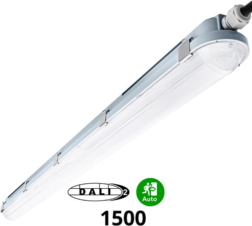 Pragmalux LED TL Waterdicht Armatuur Hermes IP66 150cm 42W 4000K 6100lm (2x58W) DALI + noodmodule 1uur zelftest