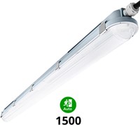 Pragmalux LED TL Waterdicht Armatuur Hermes IP66 150cm 36-61W 4000K 6000-10200lm 5x2,5mm Doorvoerbedrading (2x80W) + Noodmodule 1uur zelftest