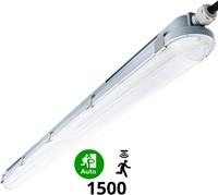 Pragmalux LED TL Waterdicht Armatuur Hermes IP66 150cm 36-61W 4000K 6000-10200lm 5x2,5mm Doorvoerbedrading (2x80W)+bewegingssensor + noodmodule 1uur zelftest
