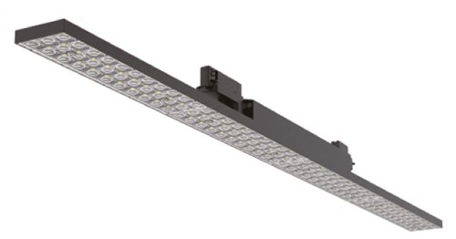 Pragmalux LED 3-Fase Railarmatuur Arda 115x6,5cm Linear Lens 48W 3000K 4657-6575lm 90° zwart incl. driver Dip Switch