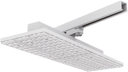 Pragmalux LED 3-Fase Railarmatuur Arda 56x19cm Paneel Lens 50-70W 4000K 7897-11057lm 90° wit incl. driver Dip Switch