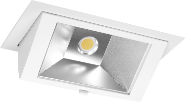 Pragmalux LED Wallwasher Projecto 42W 3000K CRI>80 70x75D 6400lm Wit Ø238x145 F - G Ø225x135 DALI
