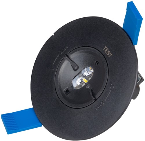 Pragmalux DOT PLUS inbouw Noodverlichting 2,4W 280-330lm 1uur Zelftest zwart-7