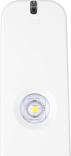 Pragmalux Notra track noodverlichting 4.8W 250lm 6500K LiFePO4 6.4V 1500mAh 1uur zelf en manuele test 2-in-1 wit RAL9003-2