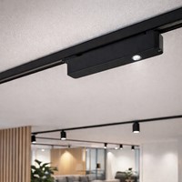 Pragmalux Notra track noodverlichting 4.8W 250lm 6500K LiFePO4 6.4V 1500mAh 1uur zelf en manuele test 2-in-1 zwart RAL9005-7