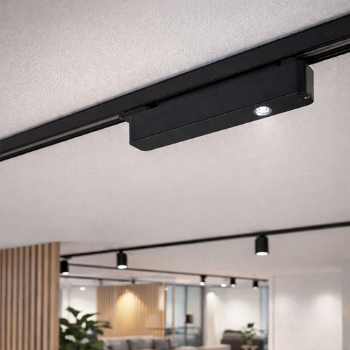 Pragmalux Notra track noodverlichting 4.8W 250lm 6500K LiFePO4 6.4V 1500mAh 1uur zelf en manuele test 2-in-1 zwart RAL9005-7