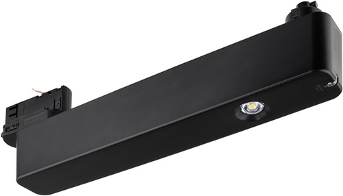 Pragmalux Notra track noodverlichting 4.8W 250lm 6500K LiFePO4 6.4V 1500mAh 1uur zelf en manuele test 2-in-1 zwart RAL9005