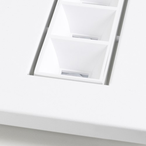 Pragmalux LED Bandrasterarmatuur Optic zwarte reflector 145x1720mm 26-36W 3200-4400lm 3000K-3500K-4000K 3CCT CRI>90 UGR<16 wit RAL9003 + Philips driver + plenum-4