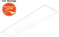 Pragmalux LED Paneel 30x120cm Easy G2 27-36W 3000K-6000K 3-CCT 3000-4200lm +Philips Driver incl. eurosnoer 2m wit (2x28W)