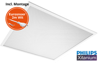 Pragmalux LED Paneel 60x60cm Sigma G2 IP44 18-26W 3000K-4000K 2-CCT 2400-3650lm UGR<19 +Philips Driver incl. eurosnoer 2m wit (4x14W)-2