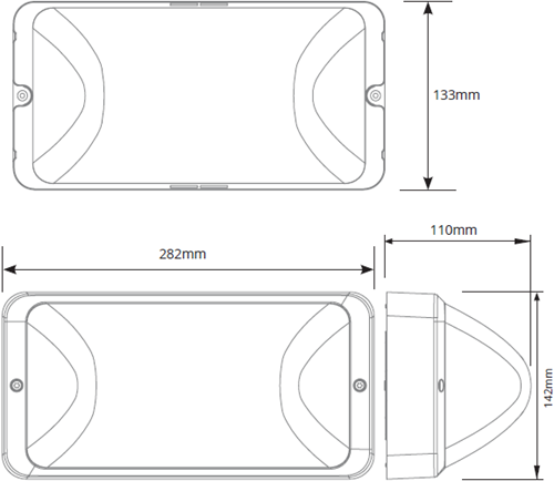 Pragmalux LED Portiek Port-S PKVW IP66 IK10 2,75-5W 275-600lm 2700K-4000K 3-CCT Excl. Frame-1