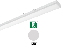 Pragmalux PRX Retroline LED-module HO RIDI-VLSG-7 T8 75-22W 11400-3345lm 3000K 120D opaal +noodmodule 1uur zelftest