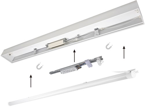 Pragmalux Re-light kit T5/T8 LED module 1429mm 18-30W 3000-5150lm 3000-4000K 2-CCT + Philips driver + Noodmodule 1uur zelftest-9