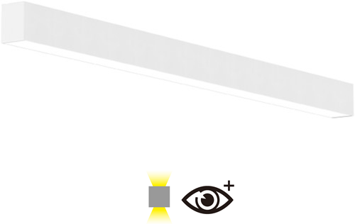 Pragmalux Skyline 1,2m 12,5-36W 1700-5050lm 2CCT 3000-4000K met uplight 9W 1300lm prisma wit RAL9016-10