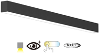 Pragmalux Skyline 1,2m DALI2 12,5-36W 1575-4700lm 2CCT 3000-4000K opaal zwart RAL9005-10
