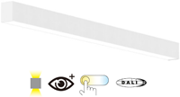 Pragmalux Skyline 1,2m DALI2 12,5-36W 1750-5300lm 2CCT 3000-4000K met uplight 9W 1300lm opaal wit RAL9016-10