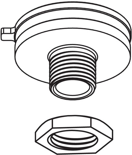 PRX 3-fase rail nippel draaibaar M10 hoogte 12mm gat 7,4mm zwart + moer-1
