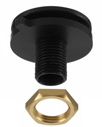 PRX 3-fase rail nippel draaibaar M10 hoogte 12mm gat 7,4mm zwart + moer