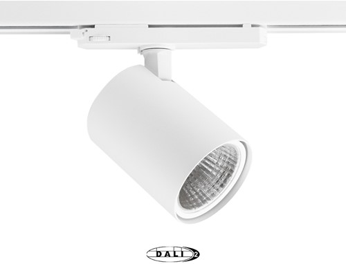 Pragmalux LED 3-Fase Railspot Punto 24W 3300lm 3000K CRI>90 38D wit RAL9016 DALI2