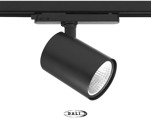 Pragmalux LED 3-Fase Railspot Punto 24W 3300lm 3000K CRI>90 38D Zwart RAL9005 DALI2